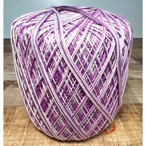 Purple & White Variegated Crochet Thread Embroidery  Craft Yarn Premium Quality